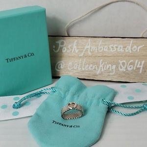 Tiffany & Co Somerset Heart Mesh Ring Size 5